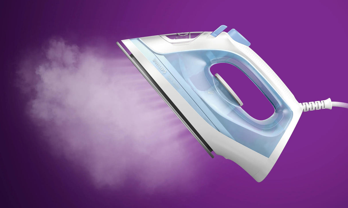 Philips 1000 series DST1030/20 strygejern Dampstrygejern Non-stick bundplade 2000 W Blå, Hvid
