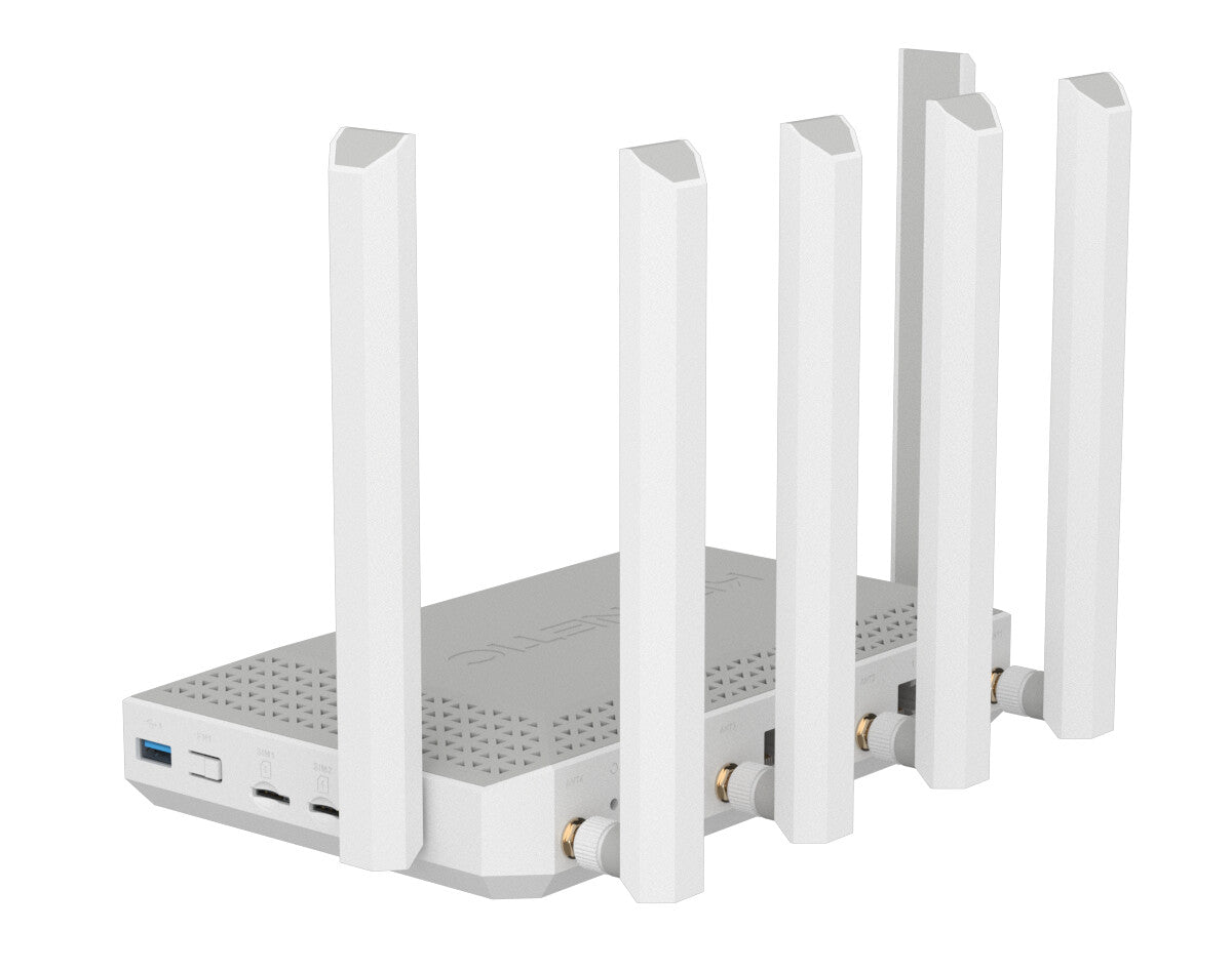 Keenetic Hero 5G (KN-4110) trådløs router 2.5 Gigabit Ethernet Dual-band (2,4 GHz / 5 GHz) Grå, Hvid