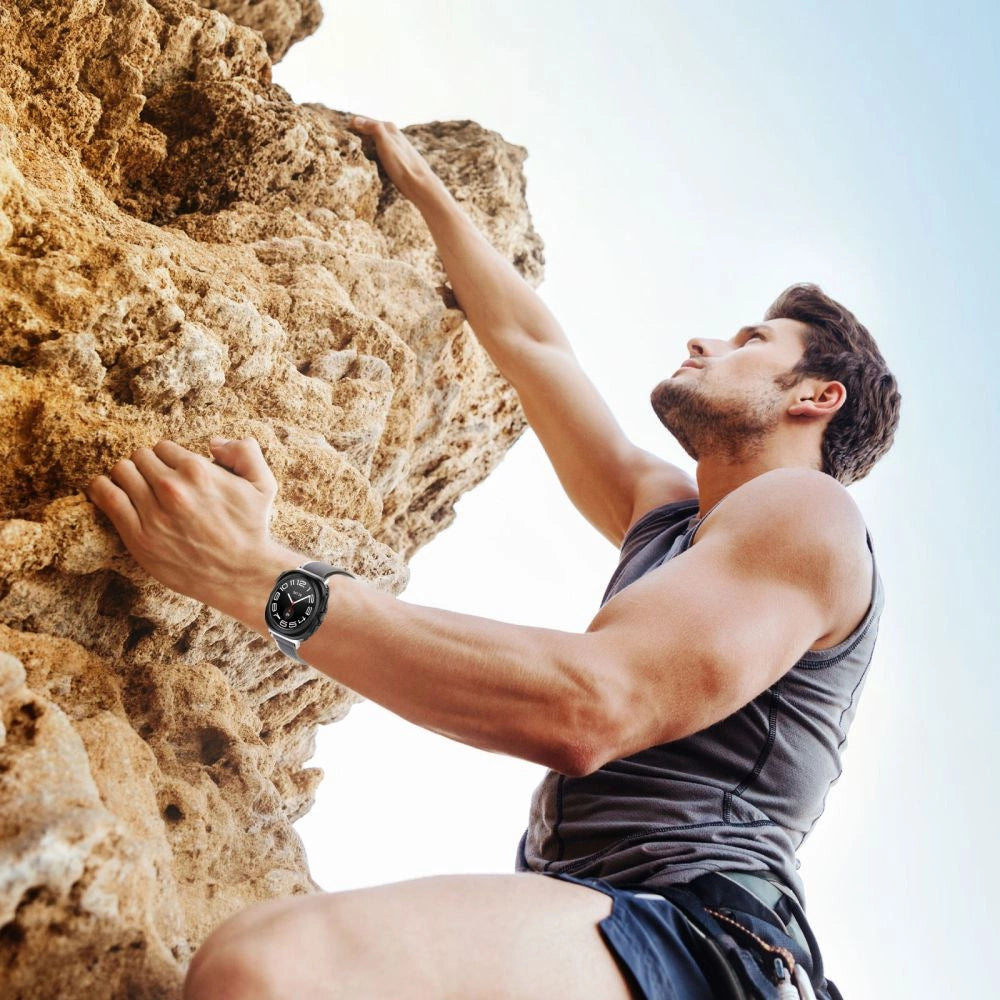 Tech-Protect Nylon Strap til Samsung Galaxy Watch Ultra (47mm) - sort/orange