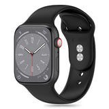Tech-Protect Silicone Strap til Apple Watch 4 / 5 / 6 / 7 / 8 / 9 / SE / Ultra 1 / 2 (42 / 44 / 45 / 49 mm) - sort