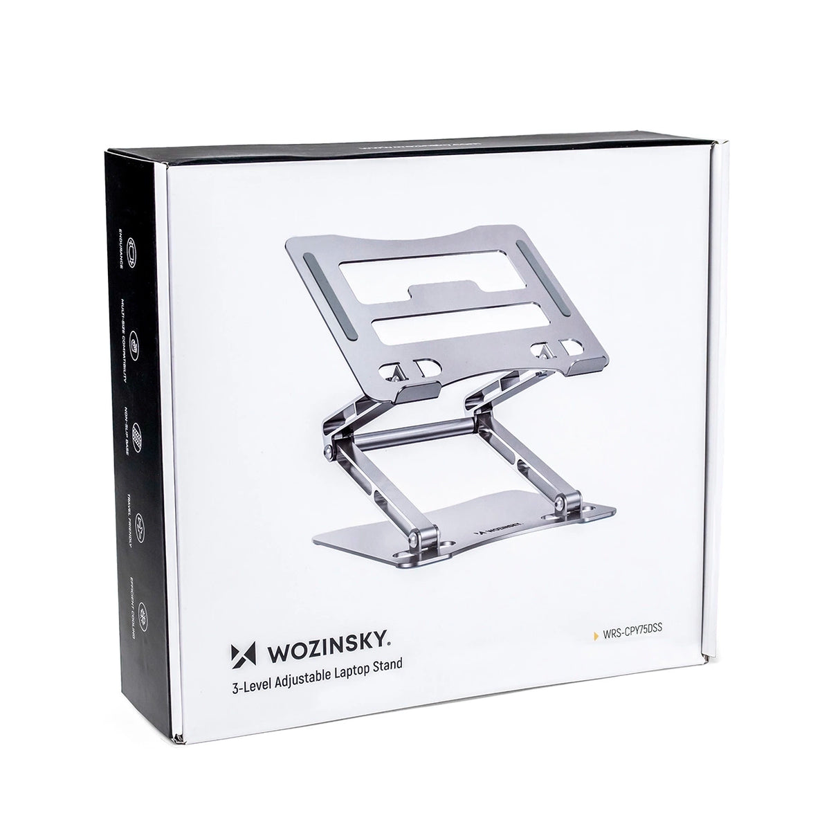 Wozinsky WRS-CPY75DSS Aluminium Laptop og Tablet Stand + Gratis Smartphone Stand - Silver