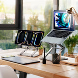 Wozinsky WRS-CPY75DSS Aluminium Laptop og Tablet Stand + Gratis Smartphone Stand - Silver