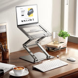 Wozinsky WRS-CPY75DSS Aluminium Laptop og Tablet Stand + Gratis Smartphone Stand - Silver