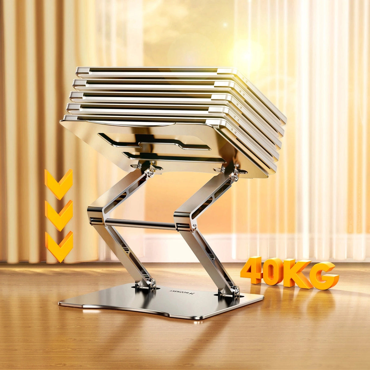 Wozinsky WRS-CPY75DSS Aluminium Laptop og Tablet Stand + Gratis Smartphone Stand - Silver