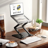 Wozinsky WRS-CPY75DSB Aluminium Laptop og Tablet Stand + Gratis Smartphone Stand - sort