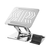 Laptop stativ Wozinsky WRS-CPY84SS aluminium + Gratis! smartphone stativ - sølv