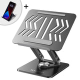 Wozinsky WRS-CPY84SB 360 Aluminum Laptop and Tablet Stand + Free Smartphone Stand - Black