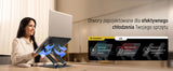 Wozinsky WRS-CPY84SB 360 Aluminum Laptop and Tablet Stand + Free Smartphone Stand - Black