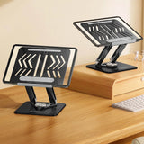 Wozinsky WRS-CPY84SB 360 Aluminum Laptop and Tablet Stand + Free Smartphone Stand - Black