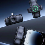 Wozinsky WF16-YLS 5000mAh 15W Lightning Mini Power Bank med indbygget USB-C-kabel og Apple Watch-oplader - sort