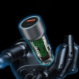 Dudao R4T 25W USB-A / USB-C Biloplader - Grå