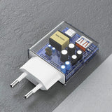 GaN Dudao A30EU 30W USB-A / USB-C Wall Charger - hvid