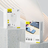 GaN Dudao A30EU 30W USB-A / USB-C Wall Charger - hvid