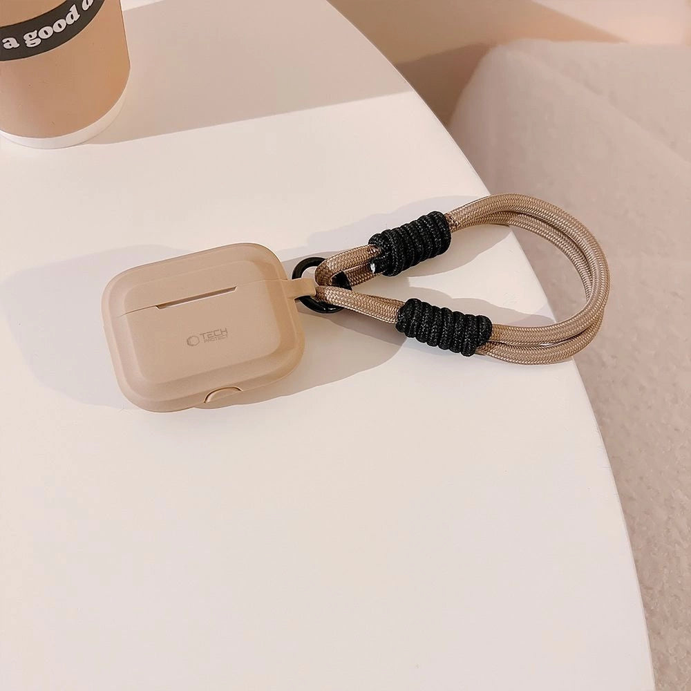 Tech-Protect Silicone Rope Case til Apple AirPods Pro 1/2 - Lysbrun