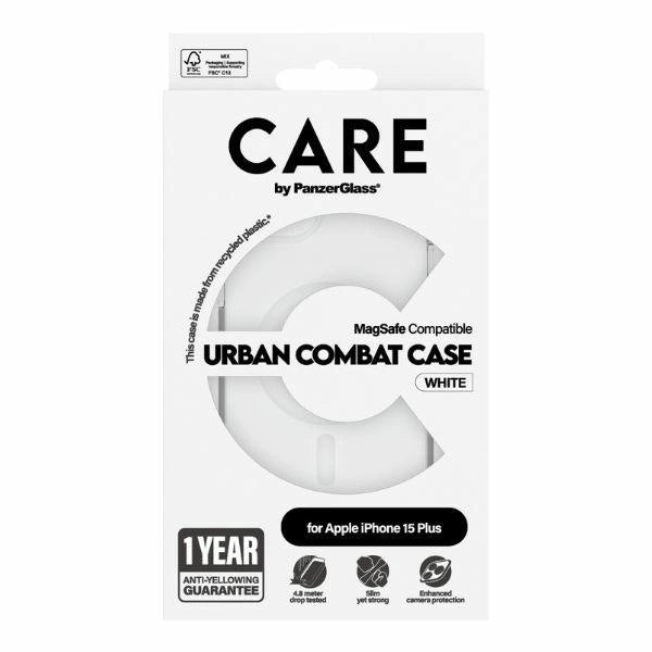 CARE af PanzerGlass Urban Combat Case MagSafe til iPhone 15 Plus - Hvid
