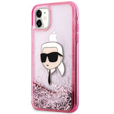 Karl Lagerfeld Glitter Karl Head iPhone 11/XR Case - Pink