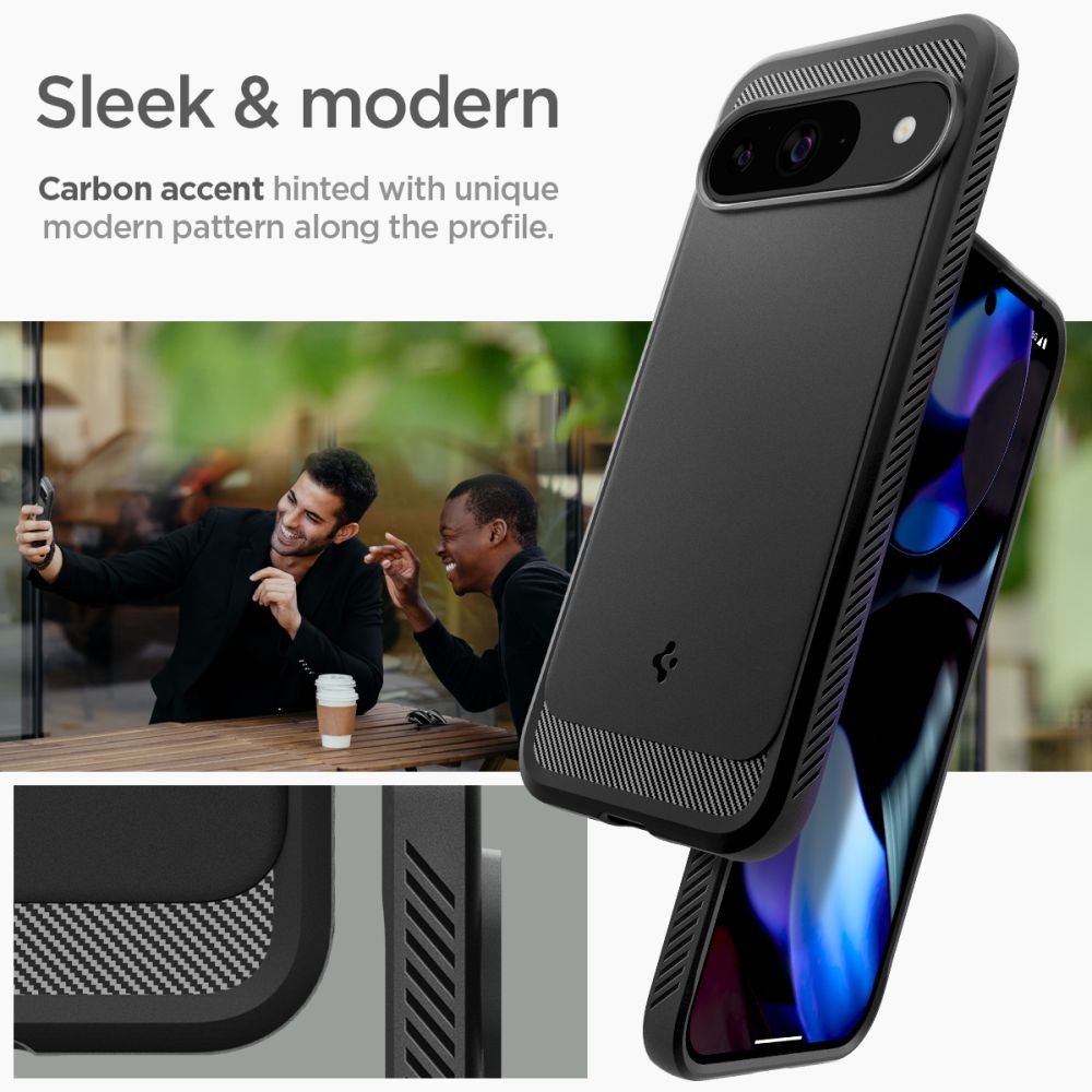 Spigen Rugged Armor Case til Google Pixel 9 / 9 Pro - sort