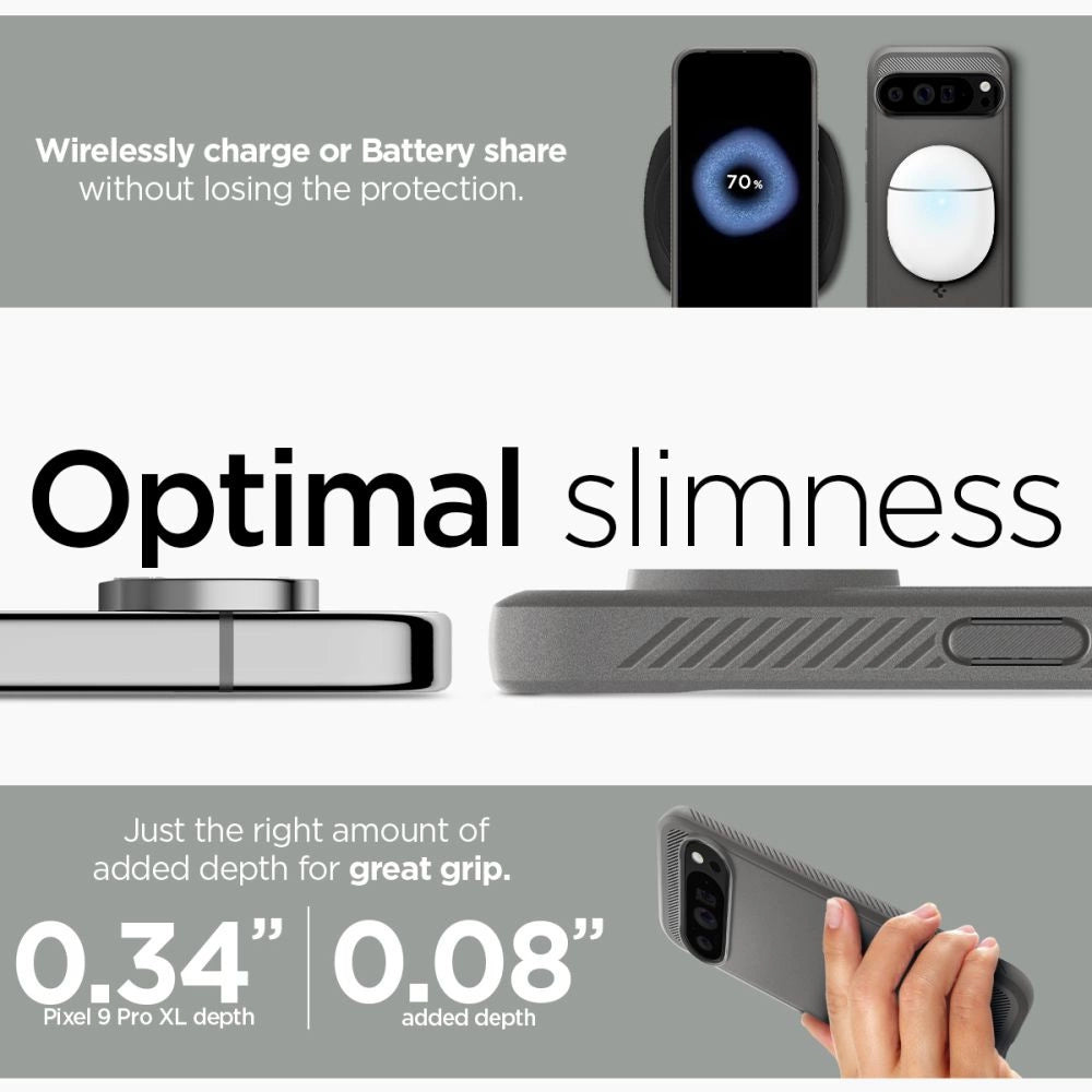 Spigen Rugged Armor Case for Google Pixel 9 Pro XL - Gray