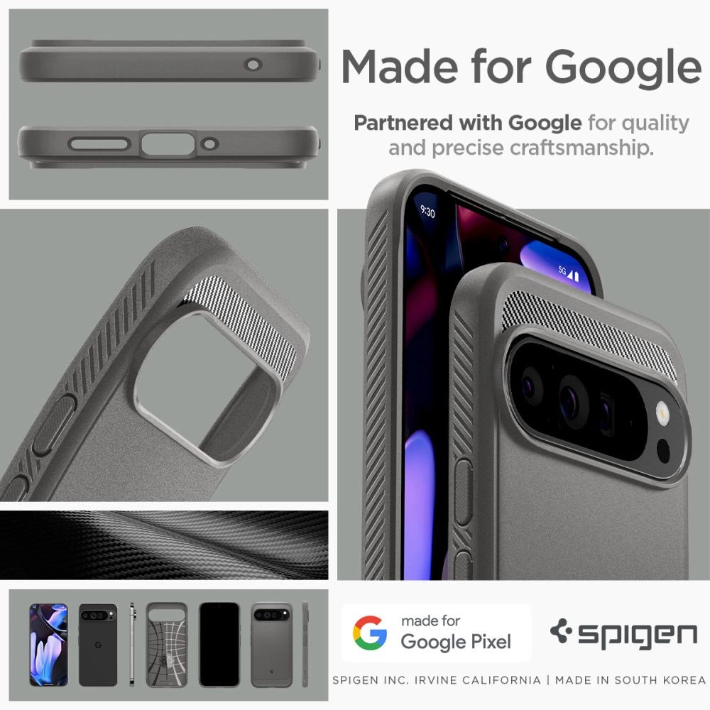 Spigen Rugged Armor Case for Google Pixel 9 Pro XL - Gray