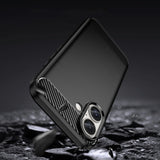 Carbon Case for iPhone 16 Silicone Case - Black