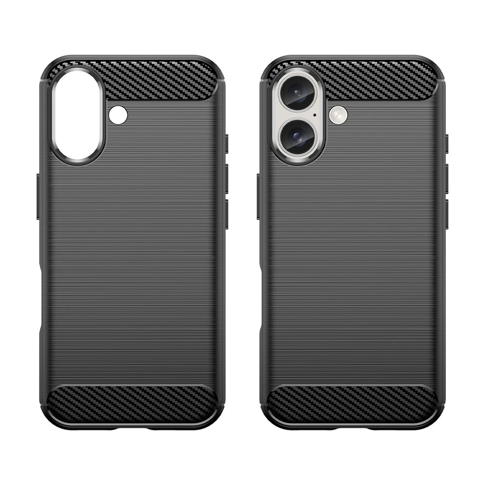 Carbon Case til iPhone 16 Plus Silicone Case - sort