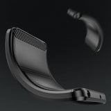 Karbonfoder til iPhone 16 Plus Silikonfoder - sort