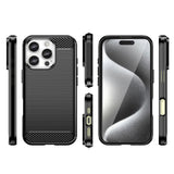 Carbon Case til iPhone 16 Pro Max Silicone Case - sort