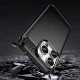 Carbon Case til iPhone 16 Pro Max Silicone Case - sort