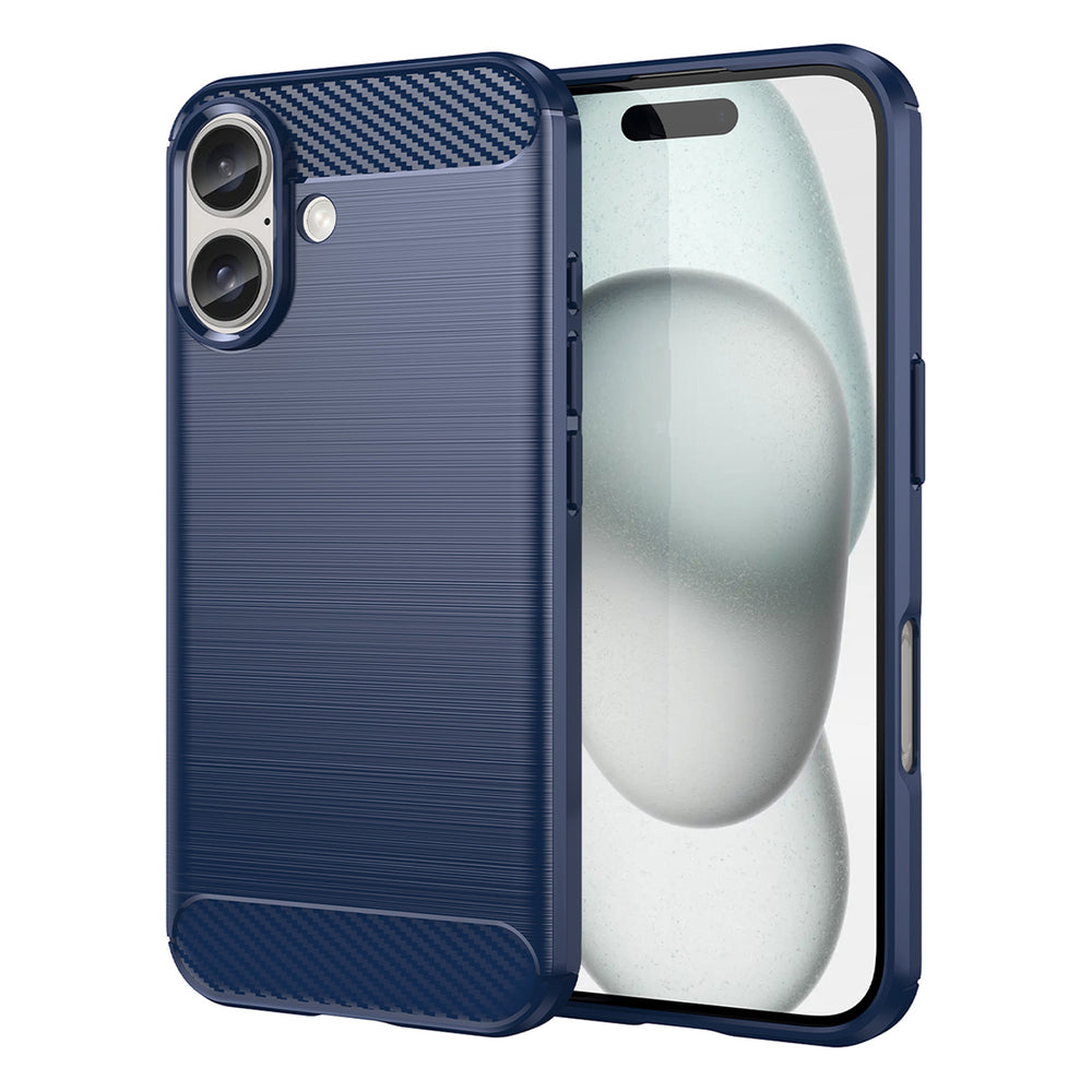 Carbon Case til iPhone 16 Plus - Blå