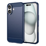 Carbon Case til iPhone 16 Plus - Blå