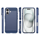 Carbon Case til iPhone 16 Plus - Blå