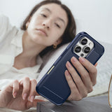 Carbon Case til iPhone 16 Pro Max Silicone Case - Blå