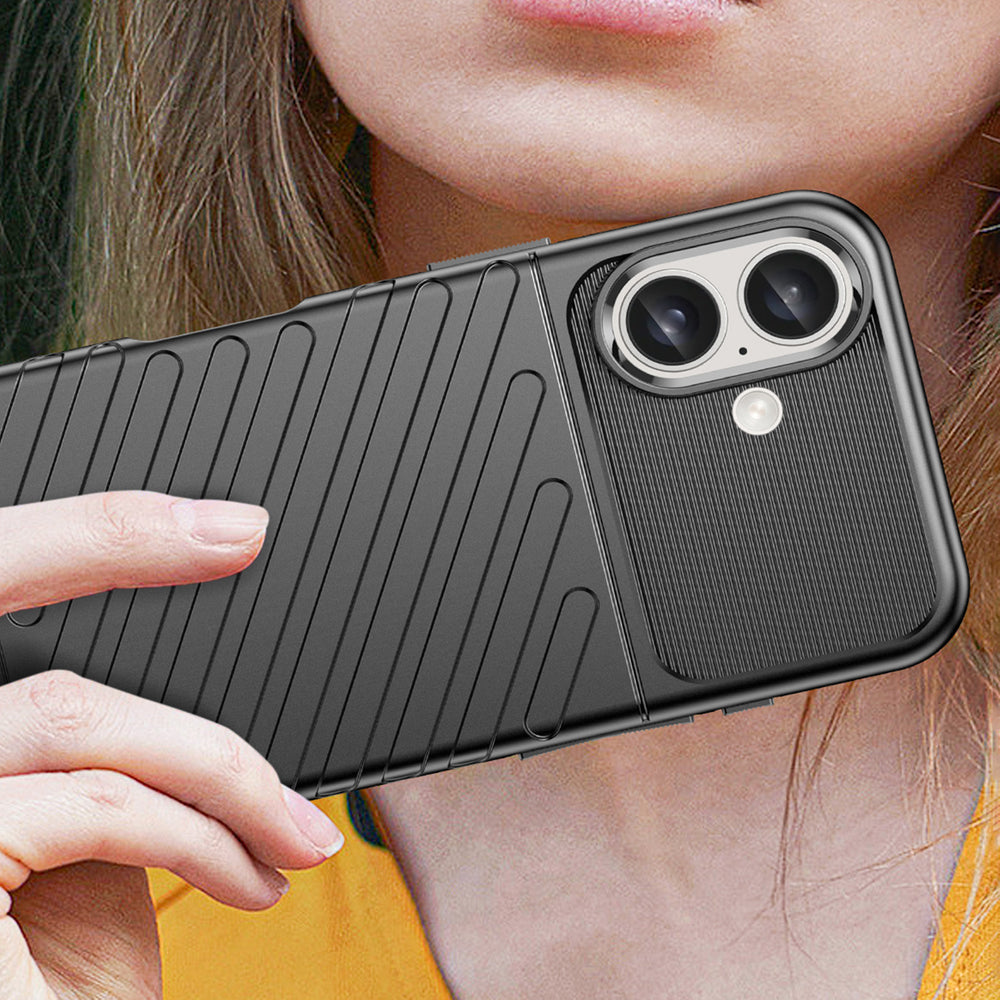 Thunder Case til iPhone 16 Plus Silicone Case - sort
