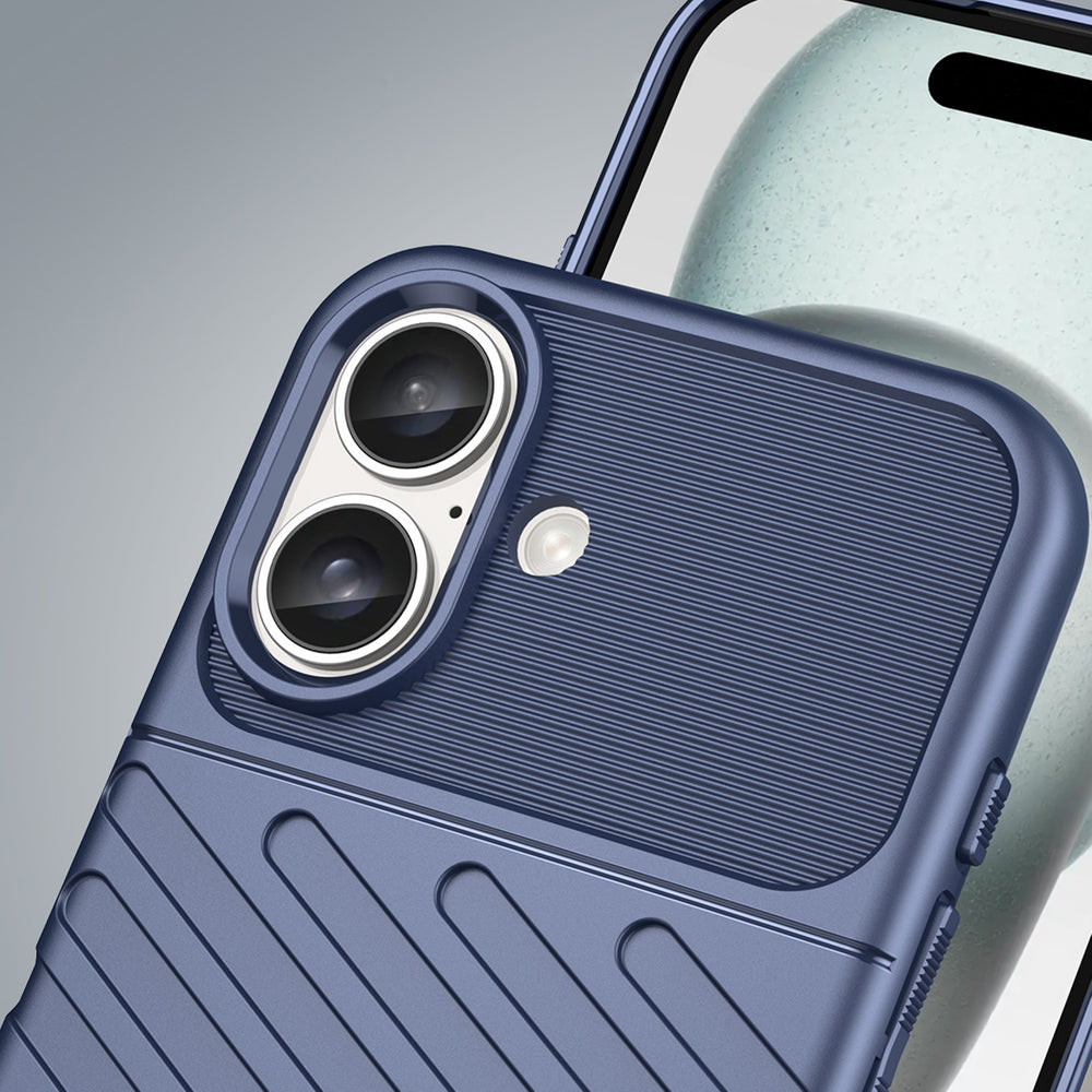 Thunder Case til iPhone 16 Silicone Case - Blå