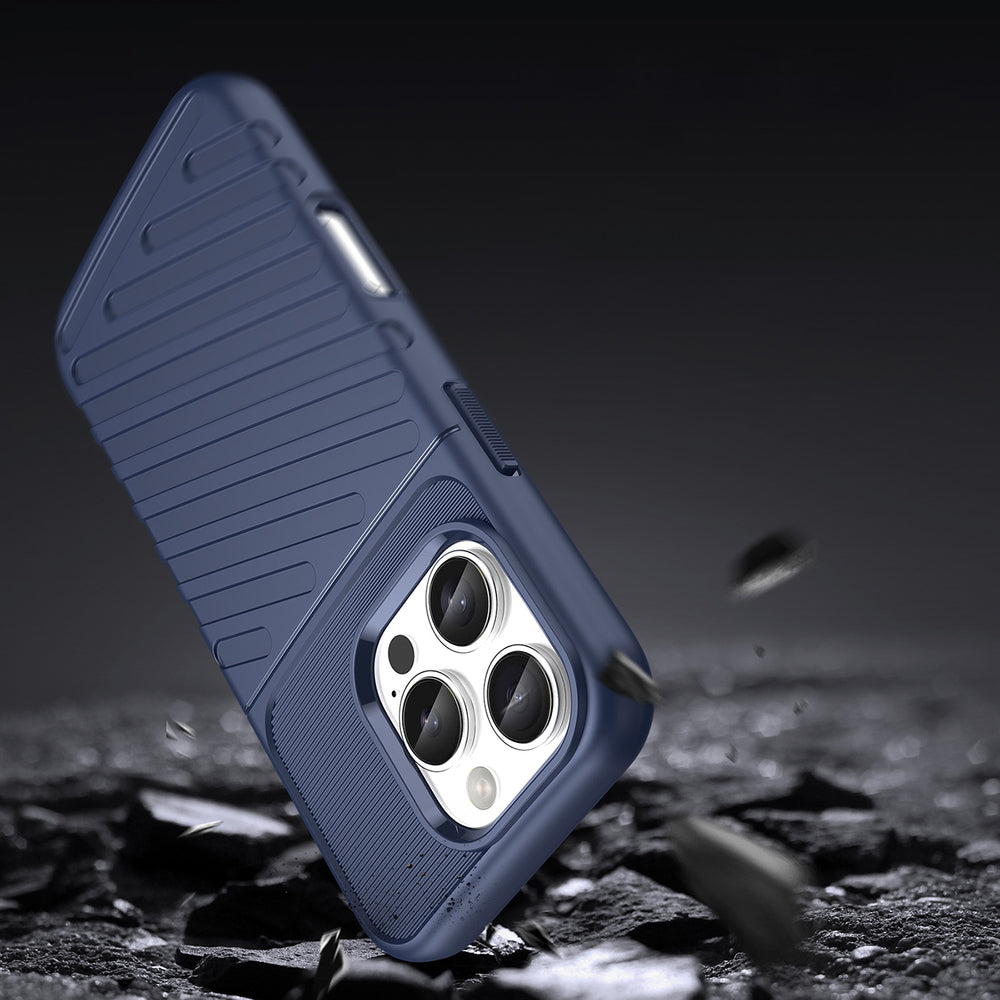 Thunder Case til iPhone 16 Pro Max Silicone Case - Blå