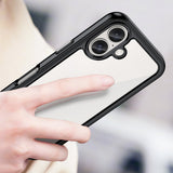 Outer Space Case med gelramme til iPhone 16 Plus - sort
