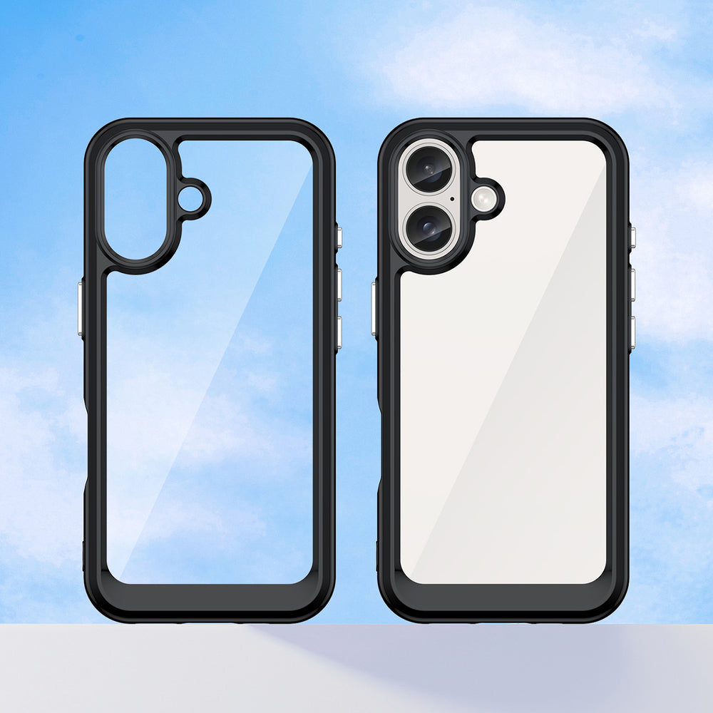 Outer Space Case med gelramme til iPhone 16 Plus - sort