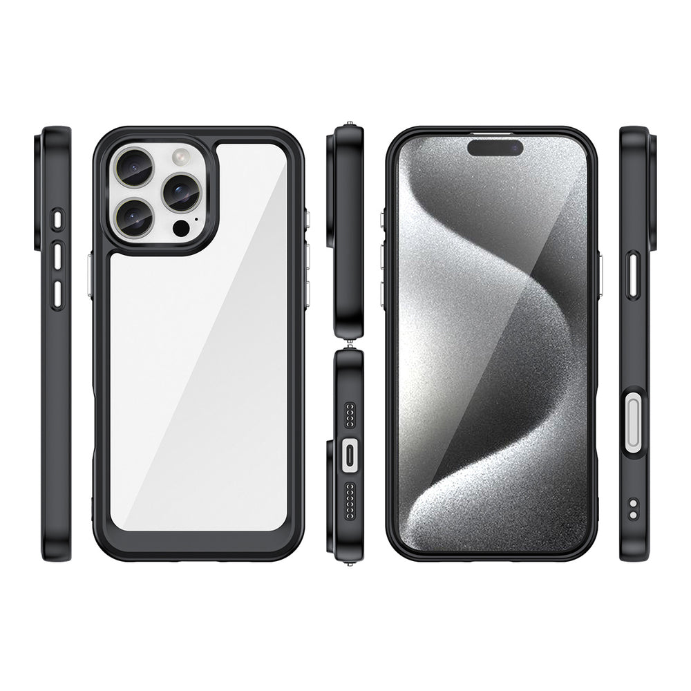 Outer Space Case med gelramme til iPhone 16 Pro - sort