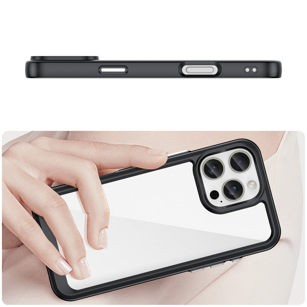 Outer Space Case med gelramme til iPhone 16 Pro - sort