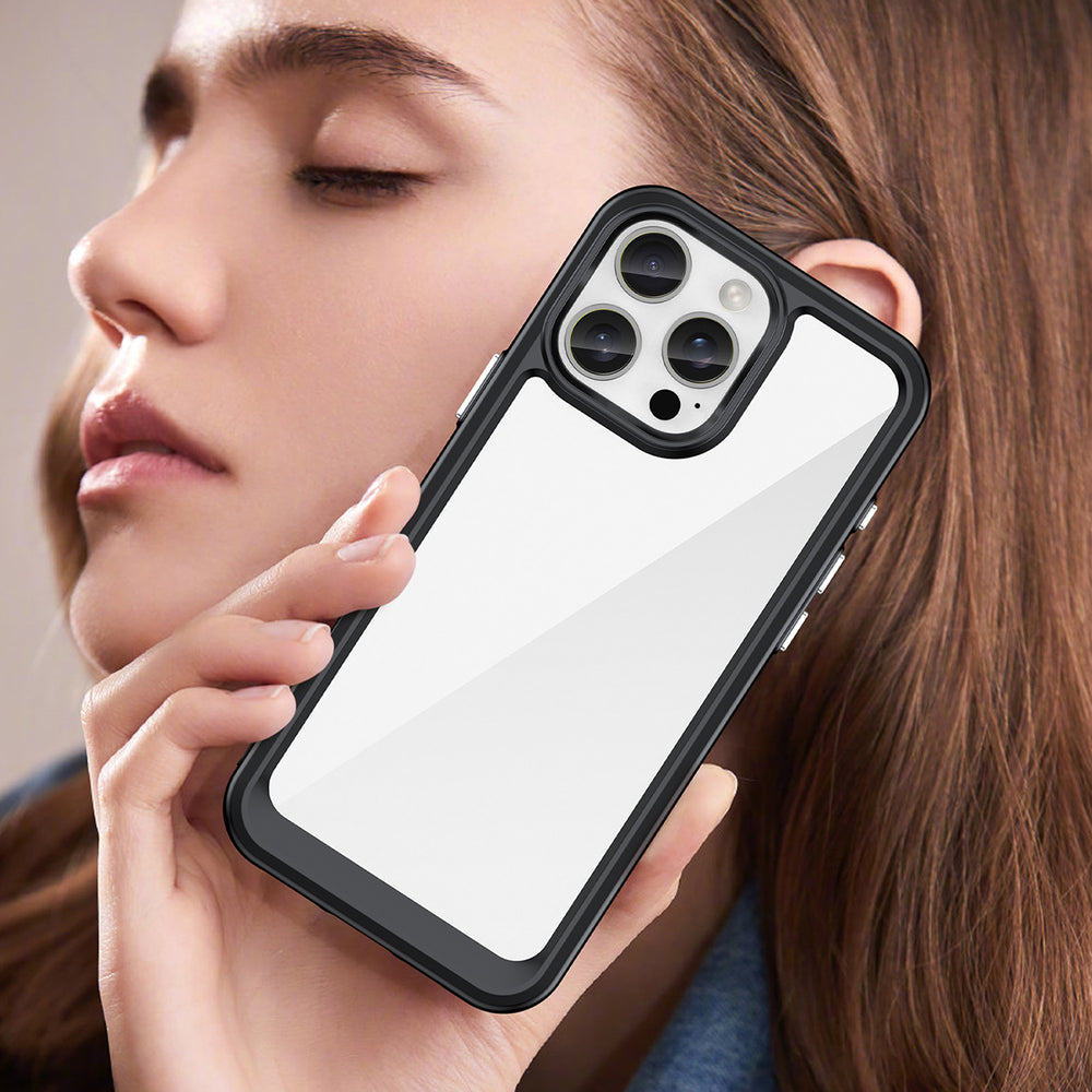 Outer Space Case med gelramme til iPhone 16 Pro Max - sort