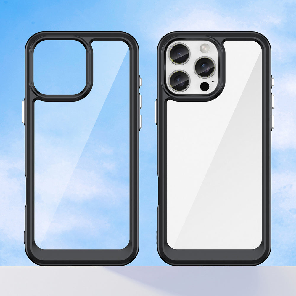 Outer Space Case med gelramme til iPhone 16 Pro Max - sort