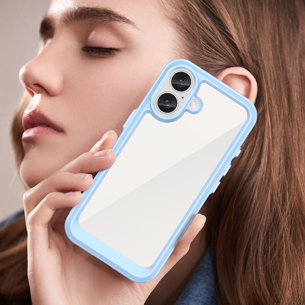 Outer Space Case med gelramme til iPhone 16 Plus - Blå