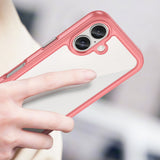 Outer Space Case med Gel Frame til iPhone 16 - Rød