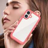 Outer Space Case med Gel Frame til iPhone 16 Plus - Rød