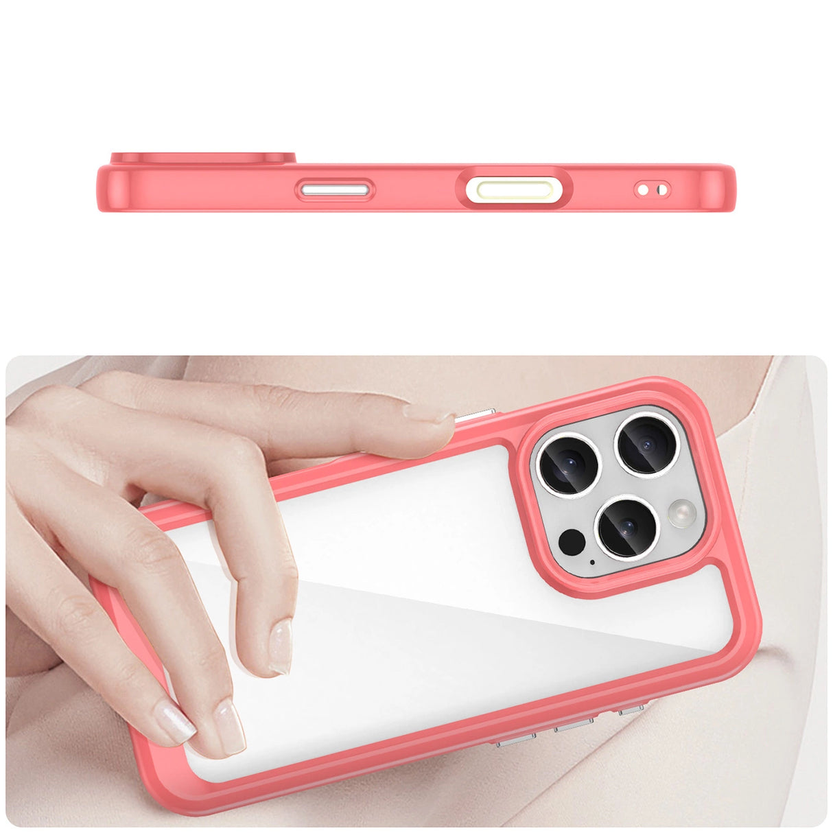 Outer Space Case with Gel Frame for iPhone 16 Pro - Red