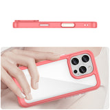 Outer Space Case med Gel Frame til iPhone 16 Pro Max - Rød