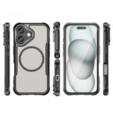 Ledende serie MagSafe Silicone Case til iPhone 16 - sort