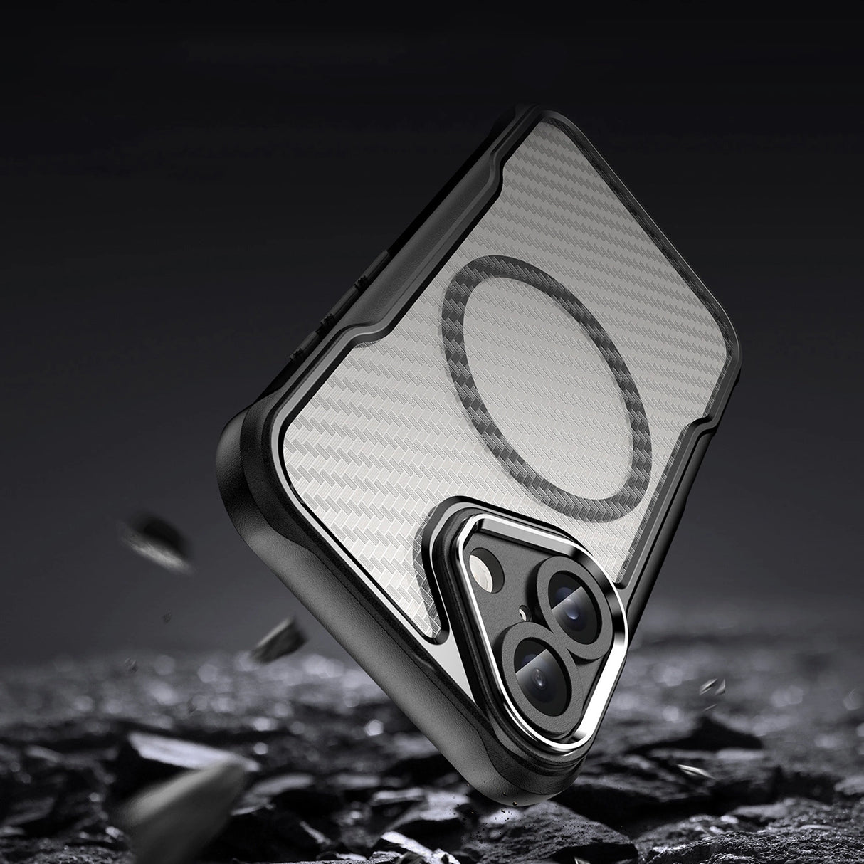 Leading Series MagSafe Silicone Case for iPhone 16 Plus - Black