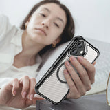 Leading Series MagSafe Silicone Case for iPhone 16 Plus - Black