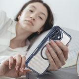 Ledende serie MagSafe Silicone Case til iPhone 16 - Blå